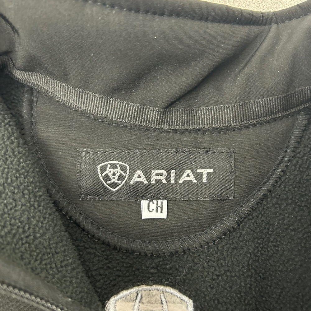 Ariat Black Softshell Jacket Logo Embroidered Ful… - image 2
